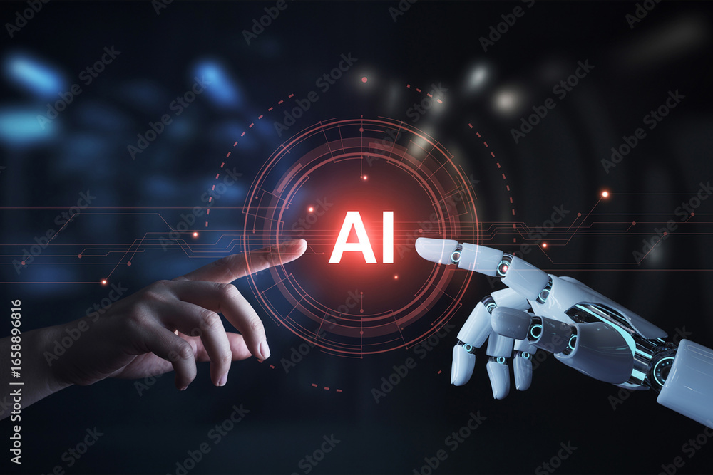 Aufkleber exploring artificial intelligence ai technology and machine learning for future innovation trends