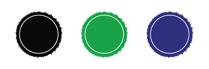 Black, Green, Blue Circle Shapes on transparent background