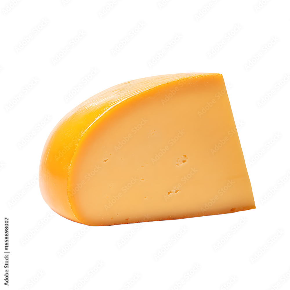 Poster wedge of solid cheese: a captivating glimpse of dairy perfection inviting enjoyment and adding a tou