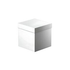 Clean white gift box with lid for present packaging or product display, ready for your custom branding and design needs