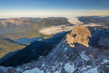 Zugspitze, Blick nach Norden