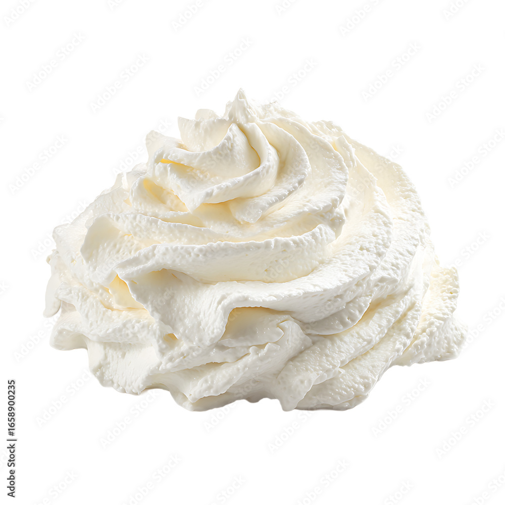 Poster swirls of fluffy white cream a tempting dessert addition or topping with a smooth texture