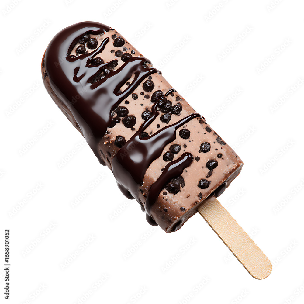 Poster a delicious chocolate ice cream bar is drizzled with chocolate syrup adding a touch of decadence to 