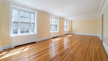 Fototapeta premium Spacious Living Room With Hardwood Floors and Natural Light