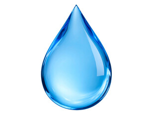 Shiny water droplet PNG with transparent background for clean design overlays.