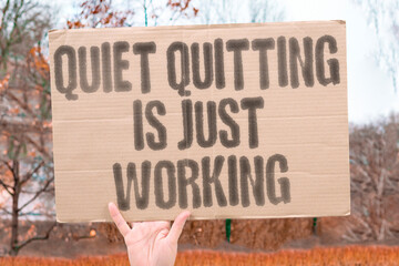 Quiet quitting is just working — setting limits against unpaid expectations and burnout....