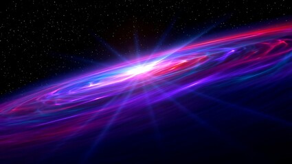 Obraz premium Vast spiral galaxy with vibrant cosmic colors in deep space
