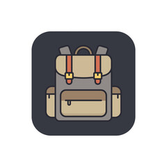Backpack illustration a stylish rucksack with straps perfect for hiking and carrying essentials on outdoor adventures representing travel college life and excursion