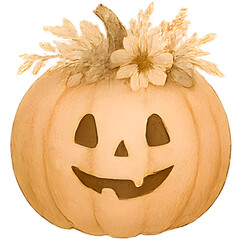 Sepia Kawaii Ghost Flying Swirl &mdash; No. 060