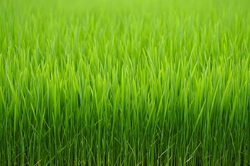 Naklejka premium Lush Green Grass Field Close Up nature lawn