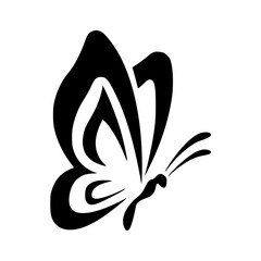 black and white butterfly