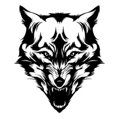 wolf head vector