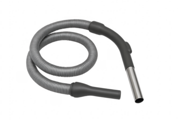 Vacuum cleaner hose with attachments isolated on transparent background