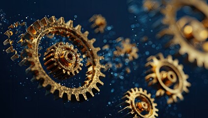 Golden gears in motion