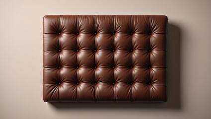Obraz premium Brown Tufted Upholstered Headboard
