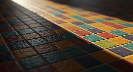 Colorful square mosaic pattern