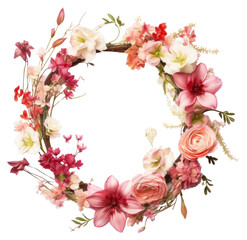 Flower wreath plant rose art.