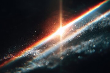 Sunrise over Earth from space, vibrant colors, cosmic perspective