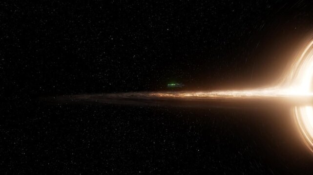 A research spacecraft is near a black hole.