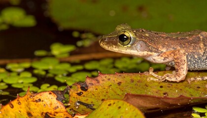 Fototapeta premium Frog on lily pad