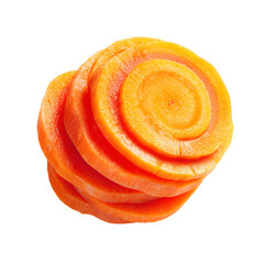 Vibrant Stack of Sliced Carrots on Black Background Fresh, Healthy, and Delicious