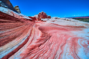 Swirling Red and White Sandstone Formations in Vermilion Cliffs White Pocket