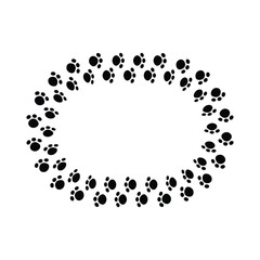 Cat and Dog Paw Footprints
