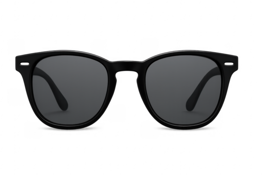 Black sunglasses isolated on transparent background, perfect for summer fashion projects - Powered by Adobe