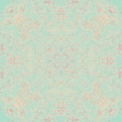 Abstract tile symmetrical mosaic ornament pattern background. Seamless floral fabric paper. Kaleidoscope pattern texture art, geometric embroidery, stained glass floral wallpaper.