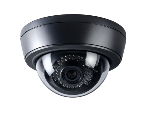 High-Resolution Dome Security Camera, CCTV Surveillance System, 360° View, Infrared, Night Vision