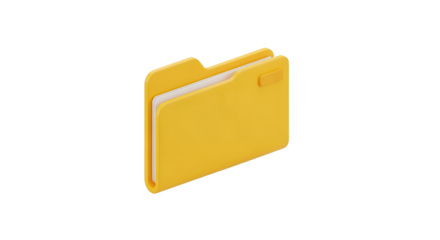 yellow folder isolated on white