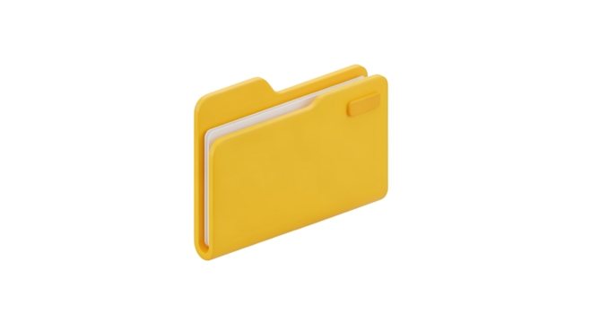 yellow folder isolated on white