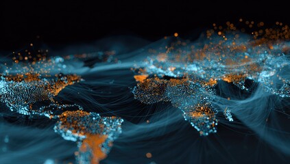 Global network map visualization