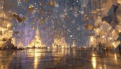 Golden crystal cavern