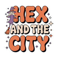 hex and the city helloween t shirt design