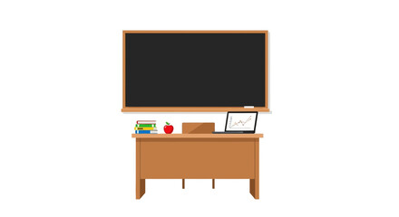 Education and modern technology converge in a classic classroom setup