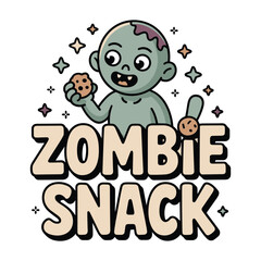 zombie snack helloween t shirt design