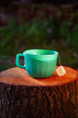 taza de infusión caliente, mate cocido, té.