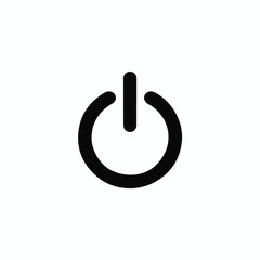 Power icon representing energy, on/off, start, and control; perfect for UI design and modern tech applications, simple and clean.