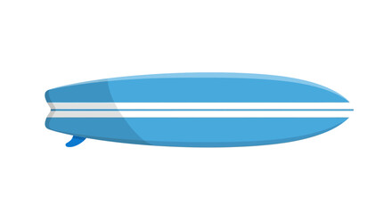 Fototapeta premium Vibrant Blue Surfboard with Dual White Stripes: A Symbol of Aquatic Adventure and Leisurely Fun