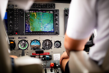 Flying in a sea plane to Ha Long Bay, Vietnam