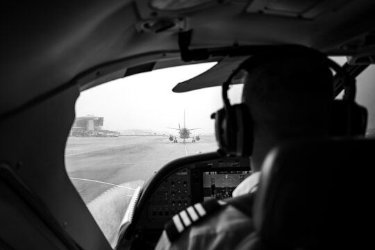 Flying in a sea plane to Ha Long Bay, Vietnam