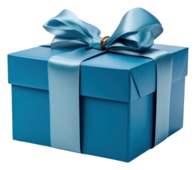 PNG Gift box blue.