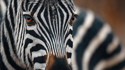 Zebra's captivating close-up