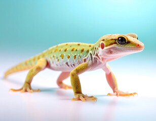 Obraz premium Gecko in profile, vibrant colors