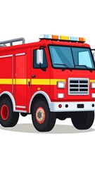Fototapeta premium Firetruck illustration