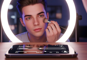 Digital Creator Preparing Content for Subscription Economy