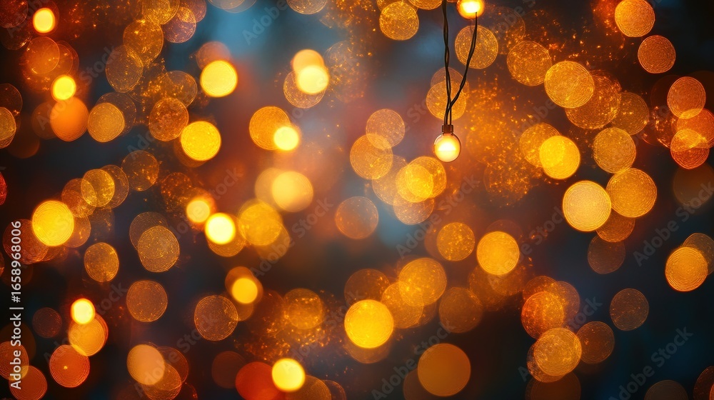 Poster bokeh lights create a warm glowing abstract background with blurred circles.