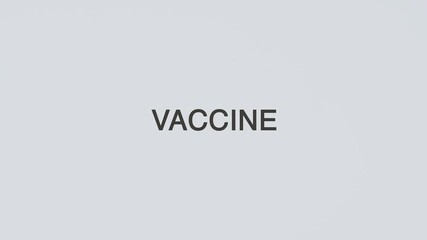 Vaccine concept word hand holding stethoscope on white background for immunization monitoring, disease prevention, treatment, wellness, and public health awareness