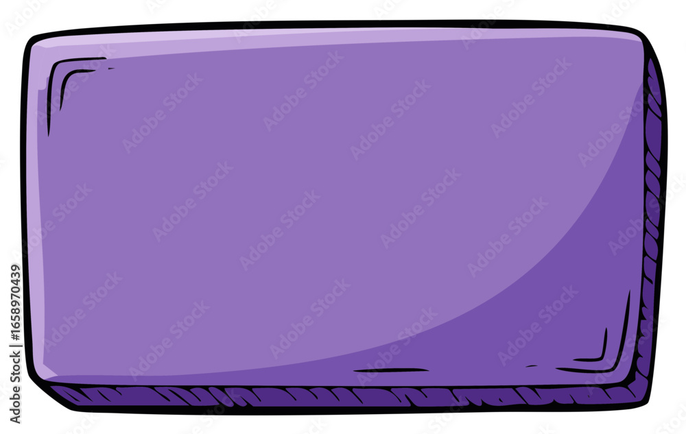 Poster violet rectangular panel with rounded edges for creative design composition